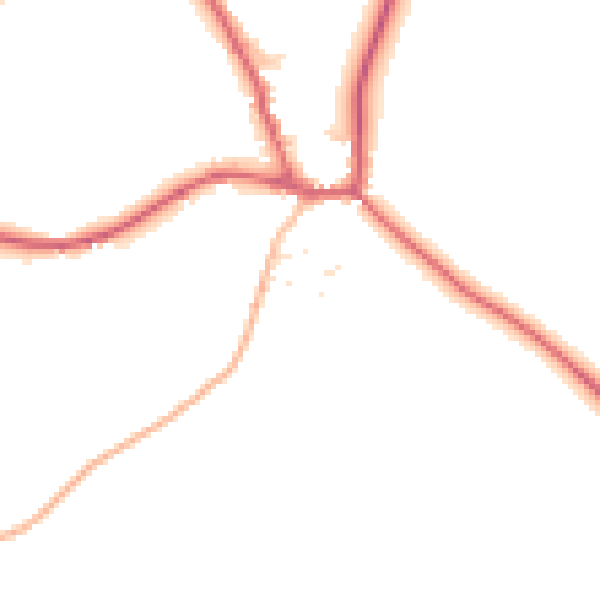 Daytime road noise heatmap for BS40 6EF