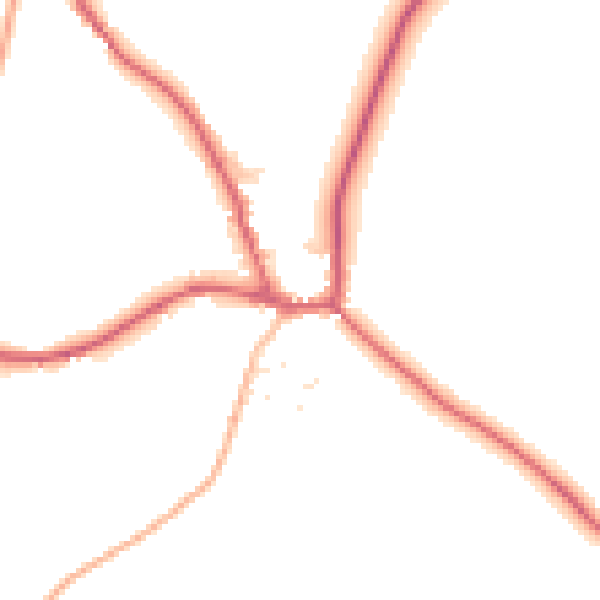 Daytime road noise heatmap for BS40 6HA