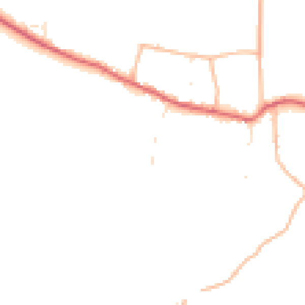 Daytime road noise heatmap for BS40 6JD