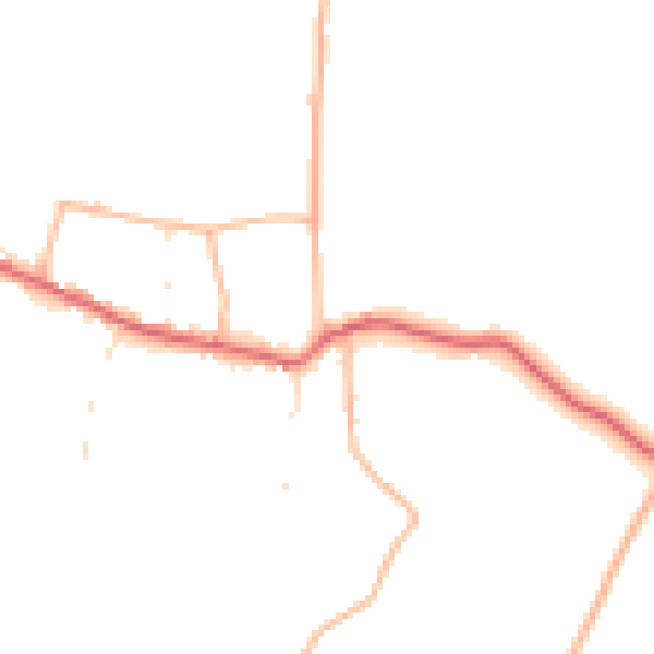 Daytime road noise heatmap for BS40 6JN