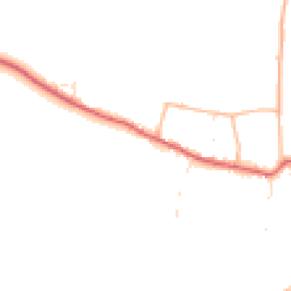 Daytime road noise heatmap for BS40 6JX