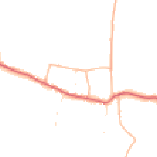 Daytime road noise heatmap for BS40 6NB