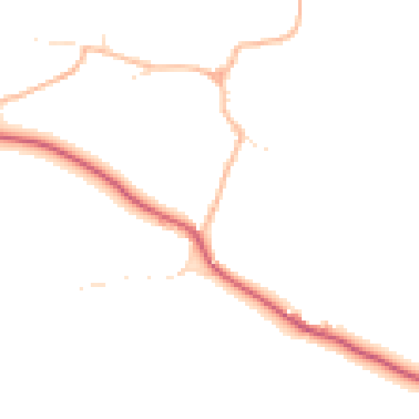Daytime road noise heatmap for BS40 6PD
