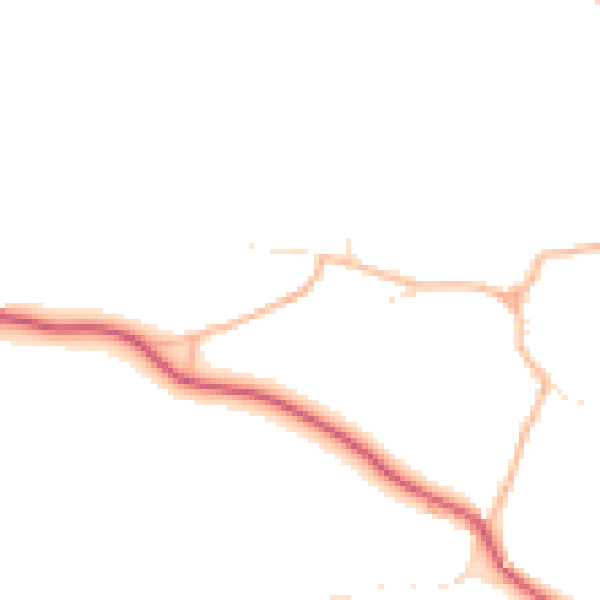 Daytime road noise heatmap for BS40 6PP