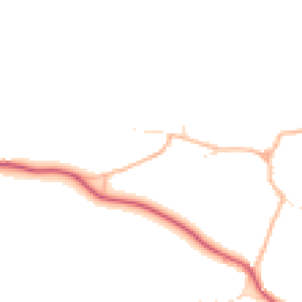 Daytime road noise heatmap for BS40 6PQ