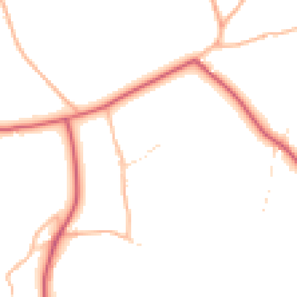Daytime road noise heatmap for BS40 7AA