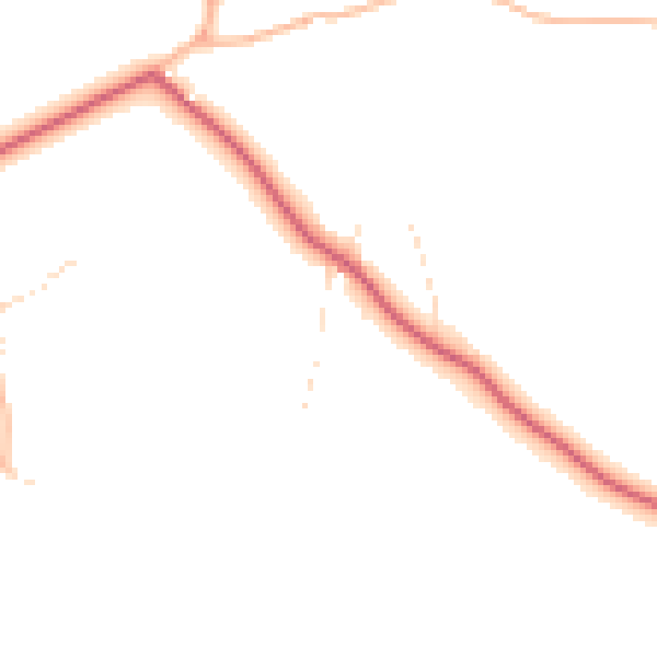 Daytime road noise heatmap for BS40 7AJ