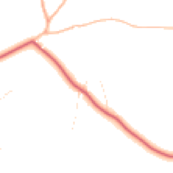 Daytime road noise heatmap for BS40 7AQ
