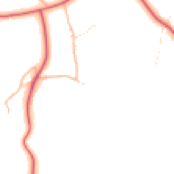 Daytime road noise heatmap for BS40 7AR