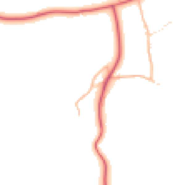 Daytime road noise heatmap for BS40 7AU