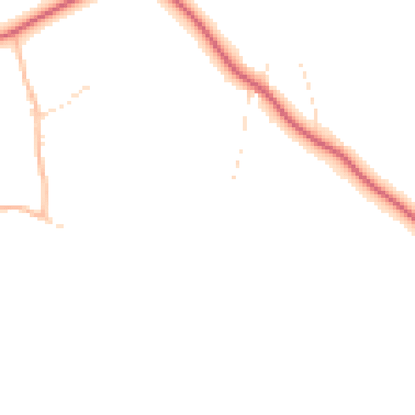 Daytime road noise heatmap for BS40 7AW