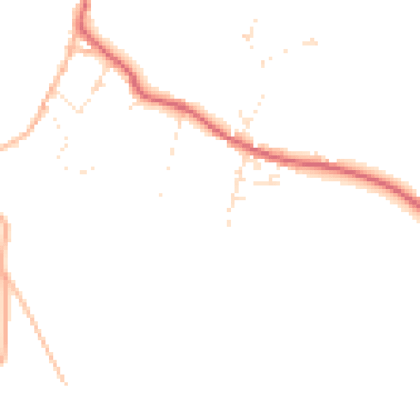 Daytime road noise heatmap for BS40 7BD