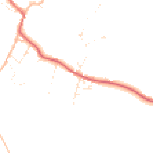 Daytime road noise heatmap for BS40 7BY