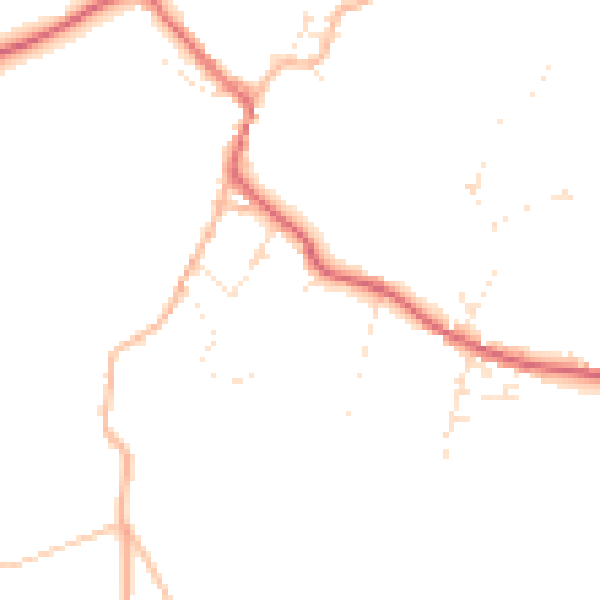 Daytime road noise heatmap for BS40 7DR