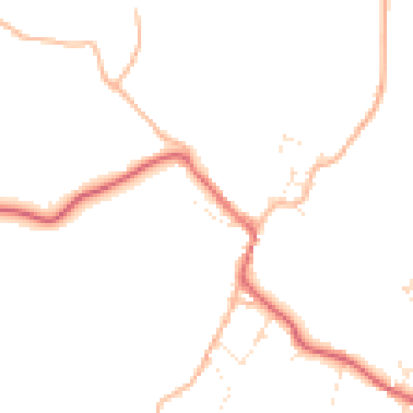 Daytime road noise heatmap for BS40 7RB