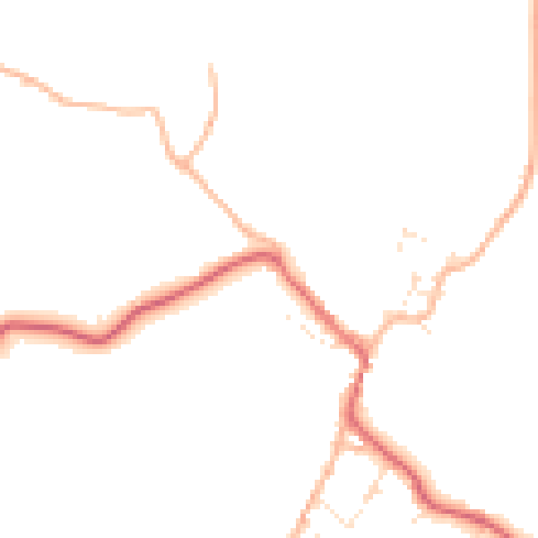 Daytime road noise heatmap for BS40 7RD