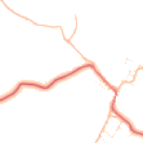 Daytime road noise heatmap for BS40 7RE