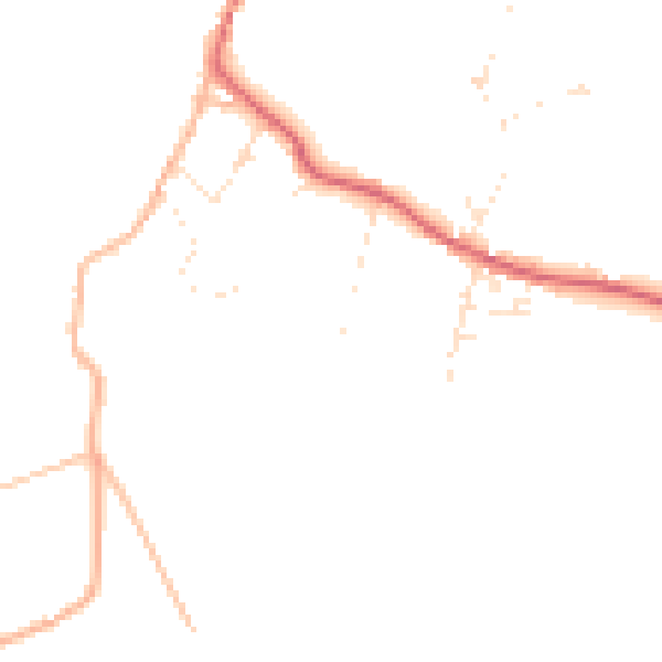 Daytime road noise heatmap for BS40 7RP