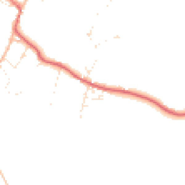 Daytime road noise heatmap for BS40 7RS