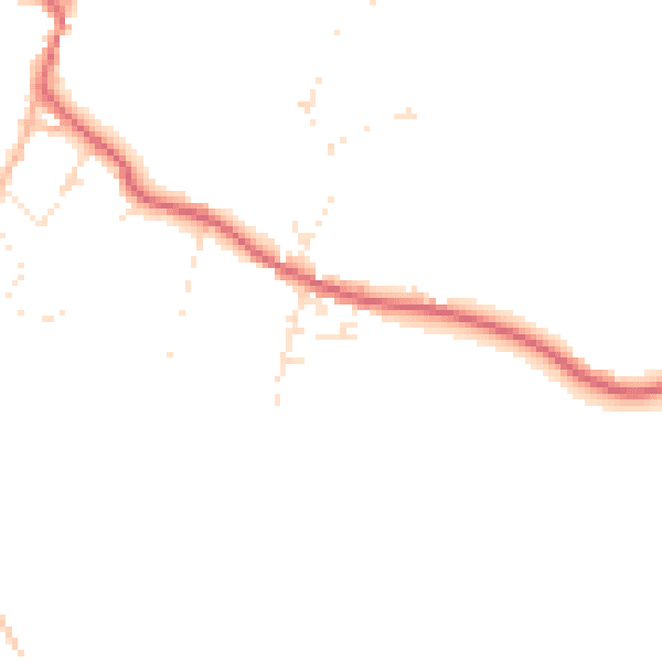 Daytime road noise heatmap for BS40 7RT