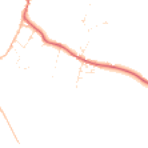 Daytime road noise heatmap for BS40 7RU