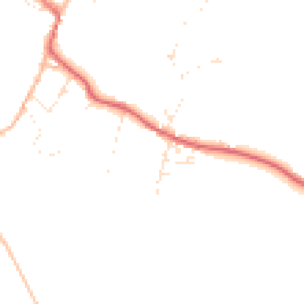 Daytime road noise heatmap for BS40 7SL