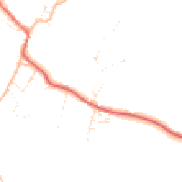 Daytime road noise heatmap for BS40 7SN