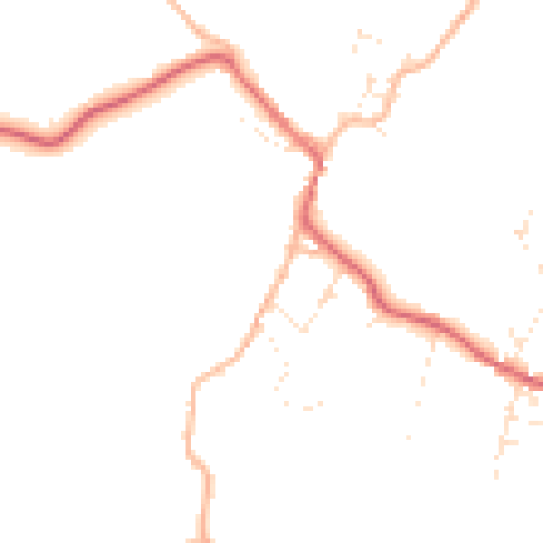 Daytime road noise heatmap for BS40 7TL