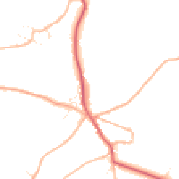 Daytime road noise heatmap for BS40 8AB
