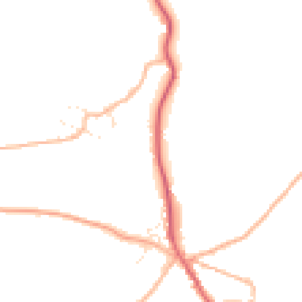 Daytime road noise heatmap for BS40 8AG