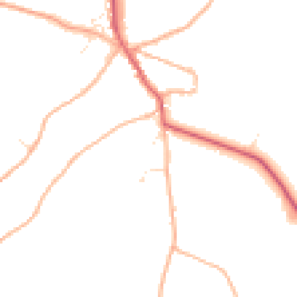 Daytime road noise heatmap for BS40 8AU