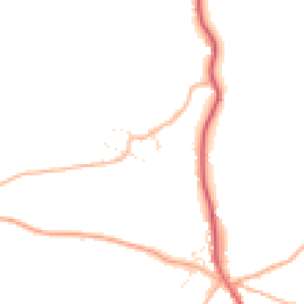 Daytime road noise heatmap for BS40 8DD