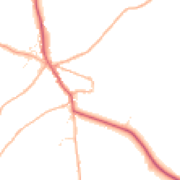 Daytime road noise heatmap for BS40 8EU