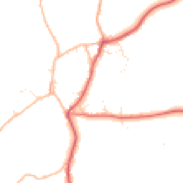 Daytime road noise heatmap for BS40 8FG