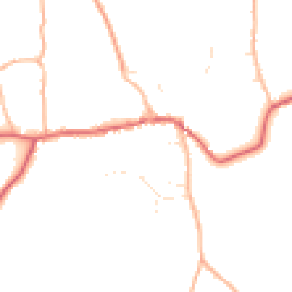 Daytime road noise heatmap for BS40 8PN