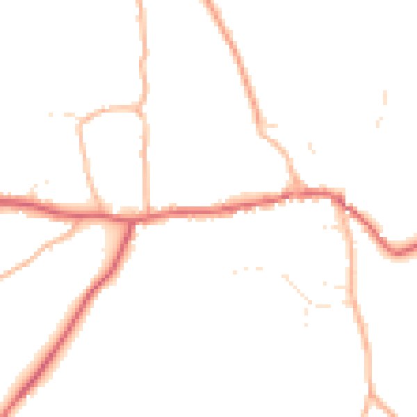 Daytime road noise heatmap for BS40 8PR