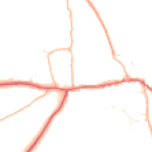 Daytime road noise heatmap for BS40 8PS