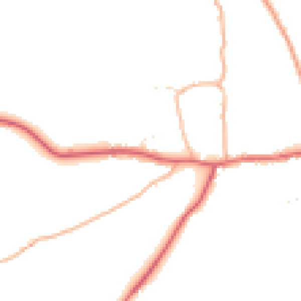Daytime road noise heatmap for BS40 8QF