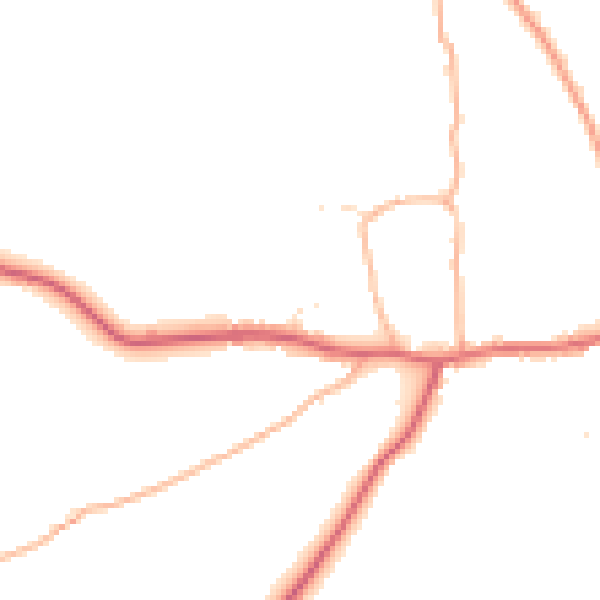 Daytime road noise heatmap for BS40 8QG