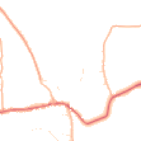 Daytime road noise heatmap for BS40 8QZ