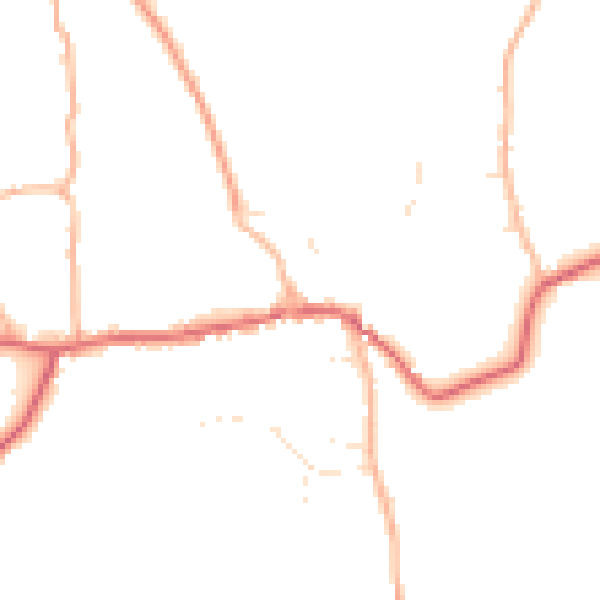 Daytime road noise heatmap for BS40 8RA