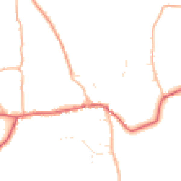 Daytime road noise heatmap for BS40 8RD
