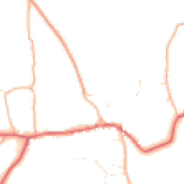 Daytime road noise heatmap for BS40 8RZ