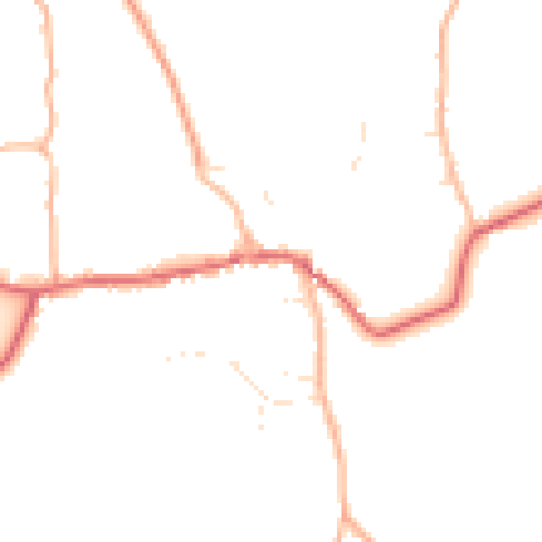 Daytime road noise heatmap for BS40 8SL