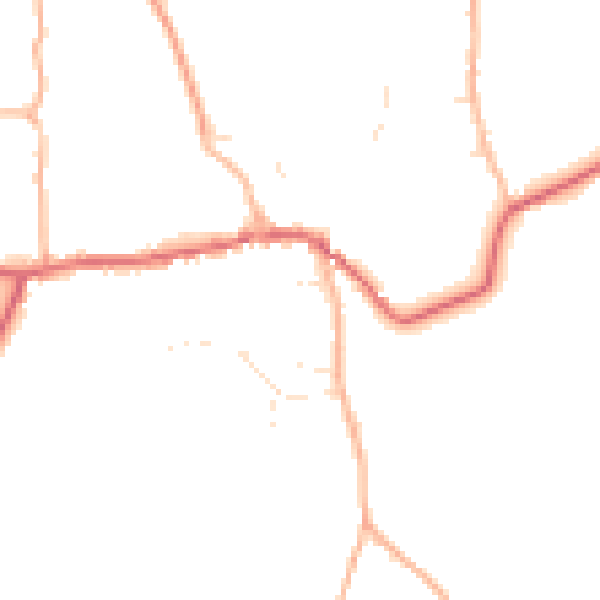 Daytime road noise heatmap for BS40 8SQ