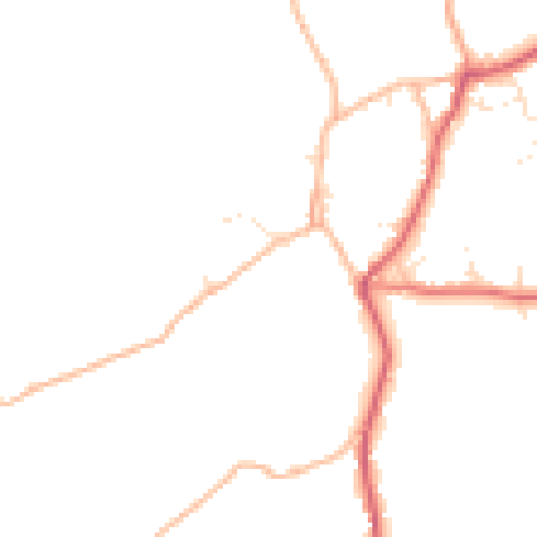 Daytime road noise heatmap for BS40 8UY