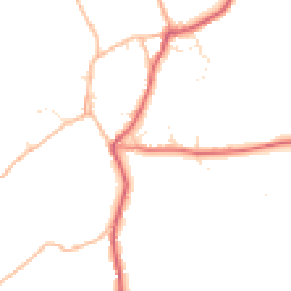 Daytime road noise heatmap for BS40 8XL