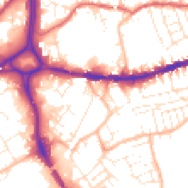 Daytime road noise heatmap for BS5 0AT