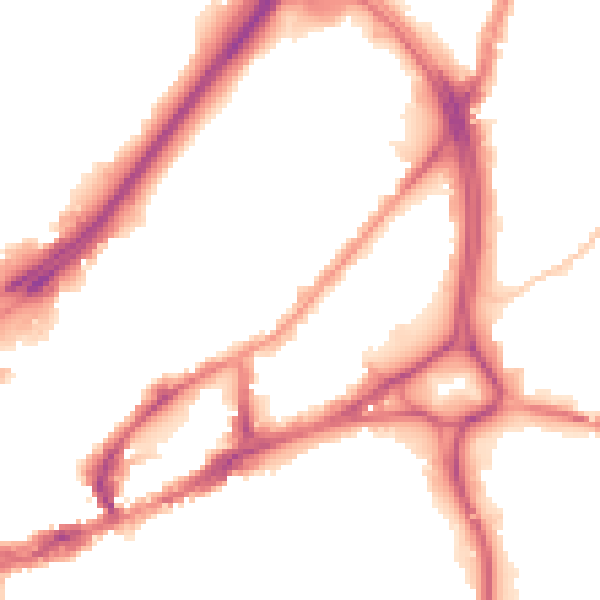 Night-time road noise heatmap for BS5 0RA