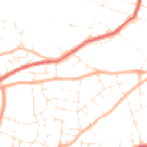 Daytime road noise heatmap for BS5 7TT